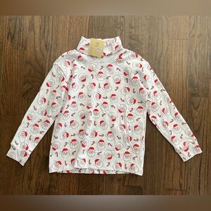 Kids Long Sleeve Santa Print Shirt